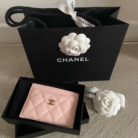 CHANEL Handbags - Chanel blush pink card holder